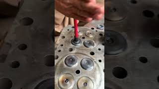 6 Cylinder Diesel Engine Head Valve Lapping Grinding in shorts engine automobile generator head [upl. by Kcitrap]