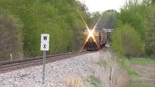 CSX M644 with CSX 43 Approaching Matheson Avenue in Rensselaer Indiana [upl. by Inoy]