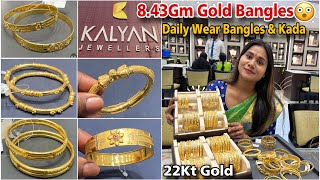 Kalyan Jewellers Light Weight Gold Bangles Designs With Price Gold Kada Bangles Designs With Price [upl. by Inman]