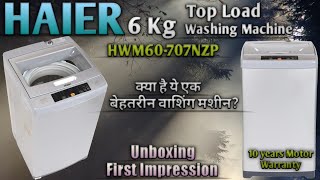 HAIER 6KG Top Load Washing Machine HWM60707NZP Unboxing amp Review [upl. by Singer]