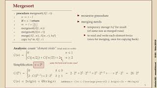 Effiziente Algorithmen 41 Mergesort [upl. by Julian]