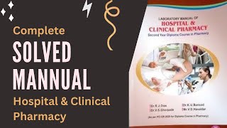 Hospital amp Clinical Pharmacy Laboratory Manual Complete Experiments [upl. by Undine]