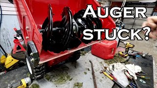 Craftsman Snow Blower Auger Stuck Wont Engage Or Turn Belt Squeals Runs OK Quick Diagnosis Repair [upl. by Eiramyelhsa222]