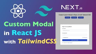 Create Custom Modal in React with Tailwind CSS  Modal in NextJS with Tailwind [upl. by Ettecul]