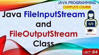 L84 FileInputStream and FileOutputStream Class  Java Tutorial  Java Programming Lectures in Hindi [upl. by Inahet]