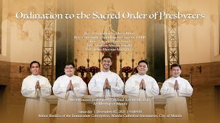 LIVE Rite of Ordination To the Sacred Order of Presbyters [upl. by Niamor]