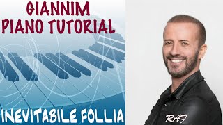 Inevitabile follia Raf  Tutorial per pianoforte con accordi by GianniM [upl. by Vincent48]