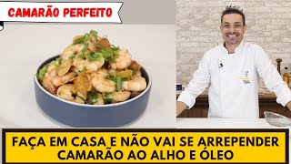 Receita para o camarão perfeito TEMOS CAMARÃO ALHO E ÓLEO [upl. by Eenerb]