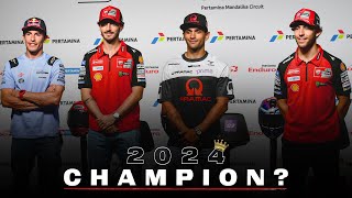 Who will be 2024 MotoGP World Champion 👑 [upl. by Surdna775]