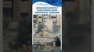 Tanktank Israel Tepergok Bobrok Ditarik Pakai Buldoser lalu Diledakkan AlQassam hingga Meledak [upl. by Nywnorb712]