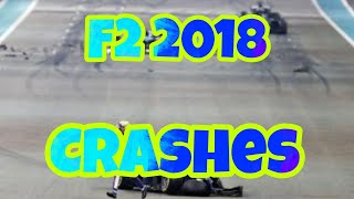 F2 2018 Crashes [upl. by Rebba]