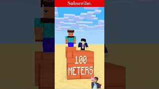 HELP Herobrine How Far He Can Jump friendship shorts trending anime ytshorts minecraft funny [upl. by Dena]