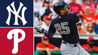 New York Yankees  Philadelphia Phillies  Spring Training Highlights  22523 [upl. by Ive]