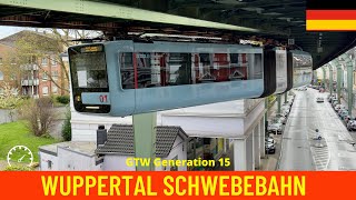 Cab Ride Schwebebahn Suspension Railway  Wuppertal Germany train drivers view in 4K [upl. by Oidivo967]