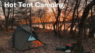 Hot Tent Camping Scotland Pomoly Leo 2 tent and Traveller 3 stove [upl. by Gaile]