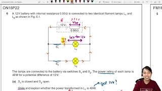 ON15 P22 Q6 Filament Lamp Changes  OctNov 2015  Cambridge A Level 9702 Physics [upl. by Islehc579]