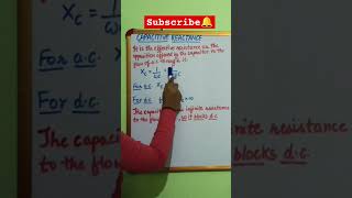 Capacitive Reactance short alternatingcurrent class12physics [upl. by Gerladina]