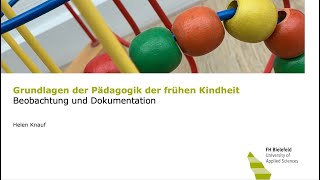 Beobachtung und Bildungsdokumentation in Kindertageseinrichtungen [upl. by Ilac]