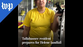 Tallahassee resident prepares for Helene landfall [upl. by Ahsinom]