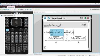 Lineare und quadratische Gleichungen und Ungleichungen lösen mit dem TI Nspire CX CAS [upl. by Kelwin873]