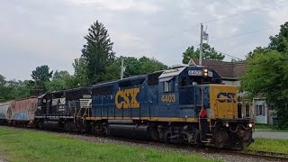 CSAO WPMI61 Northbound Through FranklinvilleNJ With CSXT 4403 amp NS 5802 [upl. by Loferski798]