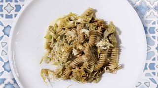 Fusilli integrali Voiello con carciofi e crema daglio  La ricetta dello Chef Cannavacciuolo [upl. by Refinnej]