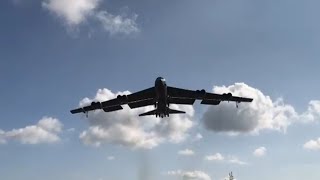 🇺🇸B52 landing at RAF Fairford🇺🇸 [upl. by Bethena513]