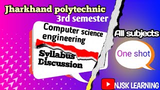 Diploma 3rd sem syllabus Discussion Computer science engineeringJharkhand polytechnic One Shot [upl. by Atteram887]