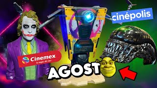 Todas las Palomeras CINEMEX y CINÉPOLIS de Agosto Joker Xmen ALIEN TRANSFORMERS y mas [upl. by Ahseenyt]