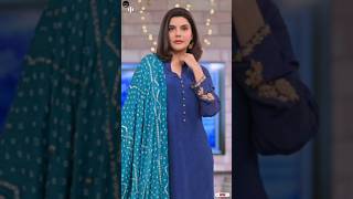 Good Morning Pakistan today Shows pic Actor Nida yasir show Dress Design jewellery highlights DRESS [upl. by Idnahc]