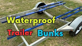 Simple DIY Waterproof Boat Trailer Bunk Build [upl. by Honan]