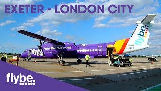 TRIP REPORT  Flybe Bombardier Q400  Exeter  London City  BE1305 GPRPO [upl. by Atirhs]