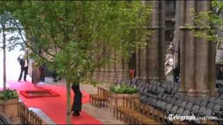 Royal wedding verger cartwheels down Westminster Abbey aisle [upl. by Bram111]