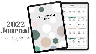 2022 Digital JournalDiaryCustomisable planner  free hyperlinked pdf [upl. by Sibyl993]