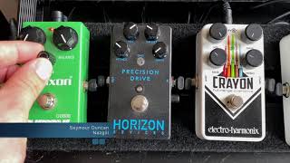 Overdrive shootout  ElectroHarmonix Crayon vs Precision Drive vs Maxon OD808 for metal [upl. by Ecissej]