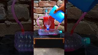 air pressure 3 bottle experiment msvanshyadav24 fountain experiment shortvideo shorts [upl. by Ekusoyr]