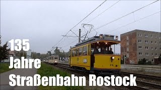 Straßenbahn Rostock 135 Jahre Straßenbahn am 16102016 mit Korso [upl. by Netsoj]