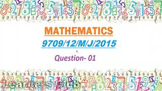 970912MJ2015  Question 01 [upl. by Platus]