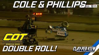 Sprintcars  Cole and Phillips Double Rollover  Darwin  18th Aug 2023  ClayPerView [upl. by Obeng344]