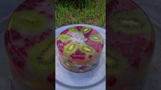 Fruit Jelly Cake Colorful Healthy Fruit Recipe 😋Shorts viral [upl. by Aglo]