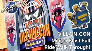 VillainCon Minion Blast Ride Walk Through Minion Land Universal Studios Orlando [upl. by Jalbert899]