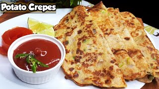 Potato Crepes Recipe  Easy Recipe  Tasty Recipe  Potato Crepes  By Food Mania [upl. by Nnaeus523]