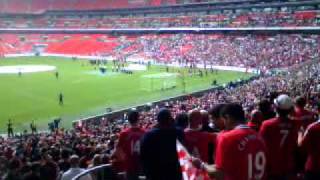 Manchester United fans singing Glory Glory at wembley [upl. by Afirahs225]