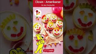 Bunte Amerikaner  Clown Amerikaner mit Gummibärchen  Kinderleichte Becherküche [upl. by Eitirahc]