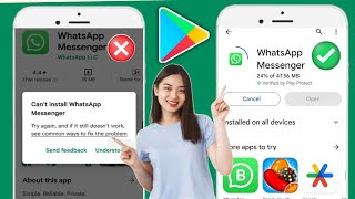 Comment réparer lerreur Impossible dinstaller WhatsApp Messenger sur Google Play Store [upl. by Eenrahc]