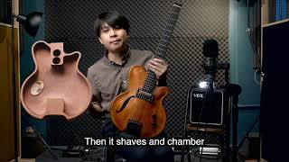 Review Archtop headless Guitar [upl. by Ehc]