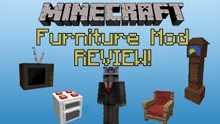 Minecraft  Furniture Mod Review  Furniture Blowout  All furniture recipes [upl. by Milla172]