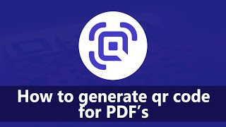 How to generate QR code for PDF’s [upl. by Diannne]