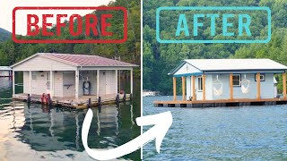 Floating Tiny House RENOVATION JOURNEY 🛠️🌊 Full Recap  House TOUR [upl. by Lanny539]