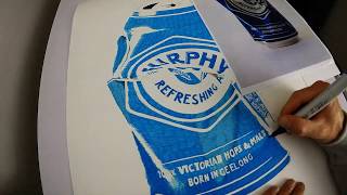 How I Draw a Huge Furphy Beer Can [upl. by Torey]